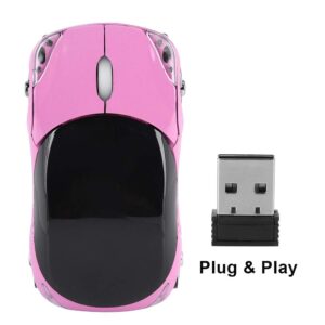 2.4GHz Mouse, Portable Optical Small Mouse 1600DPI for Mac Android ME Windows PC Tablet Gaming Office (Black)