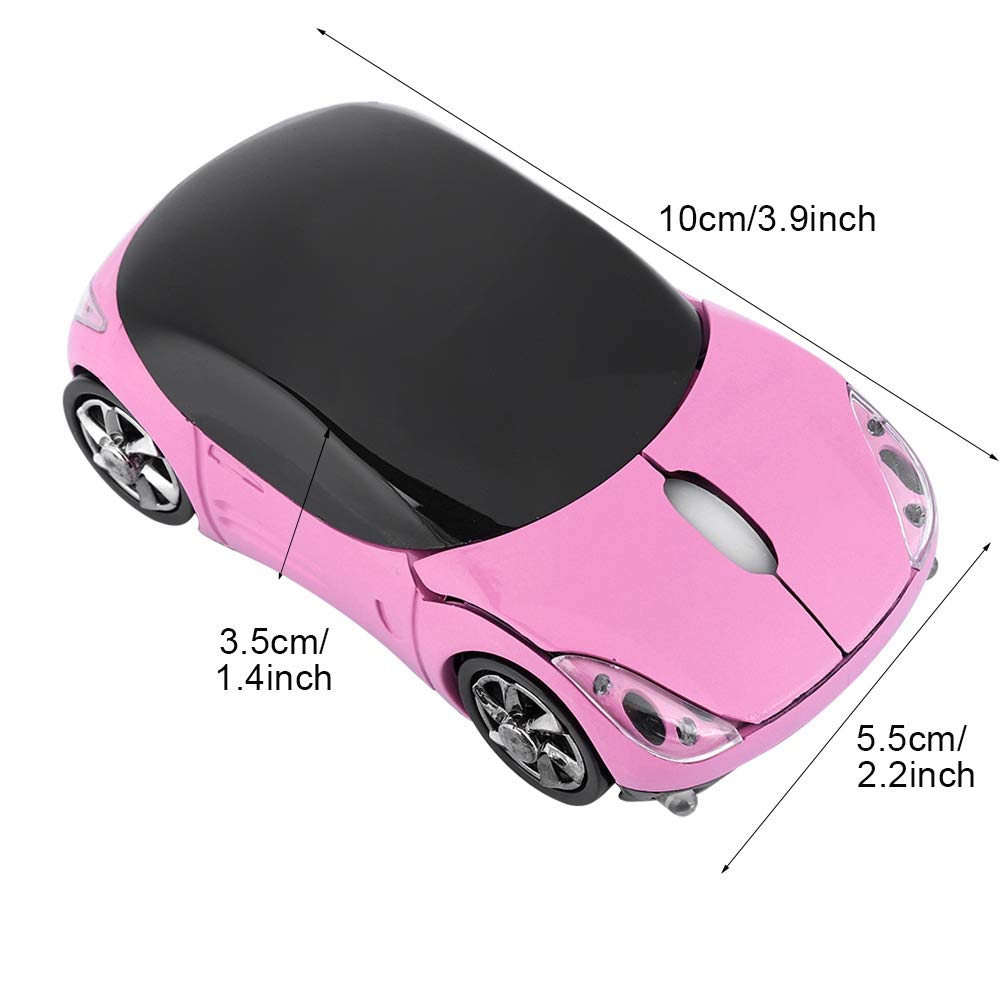 2.4GHz Mouse, Portable Optical Small Mouse 1600DPI for Mac Android ME Windows PC Tablet Gaming Office (Black)