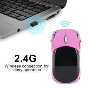 2.4GHz Mouse, Portable Optical Small Mouse 1600DPI for Mac Android ME Windows PC Tablet Gaming Office (Black)