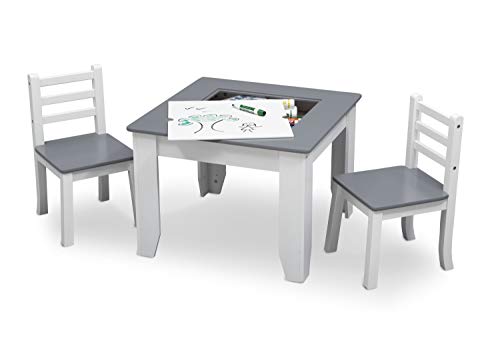 Delta Children Chelsea 3-Piece Table and Chairs Set with Storage