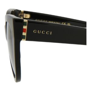 Gucci Cat Eye Sunglasses Black Gold Grey Luxury Eyewear Made In Italy Acetate Frame Designer Fashion for Everyday Luxury