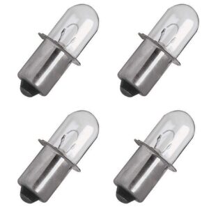 HASMX 18V Xenon Bulb Replacement for Porter Cable PC180FL PCL180L Flashlight Work Lights 18 Volt Xenon Bulbs (4-Pack)