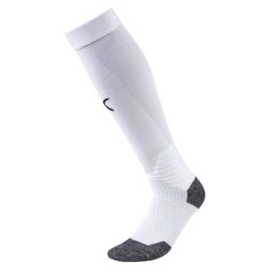 puma mens team liga socks, white/black, 10 12 us