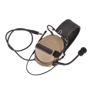 The Mercenary Company Closed-Ear Electronic Hearing Protection Earmuffs & Communication Headset (Tan)