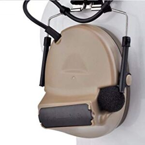 The Mercenary Company Closed-Ear Electronic Hearing Protection Earmuffs & Communication Headset (Tan)