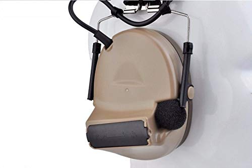 The Mercenary Company Closed-Ear Electronic Hearing Protection Earmuffs & Communication Headset (Tan)