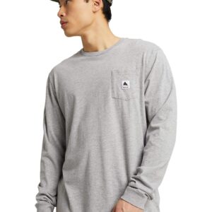 Burton Men's Colfax Long Sleeve T-Shirt, Gray Heather, L