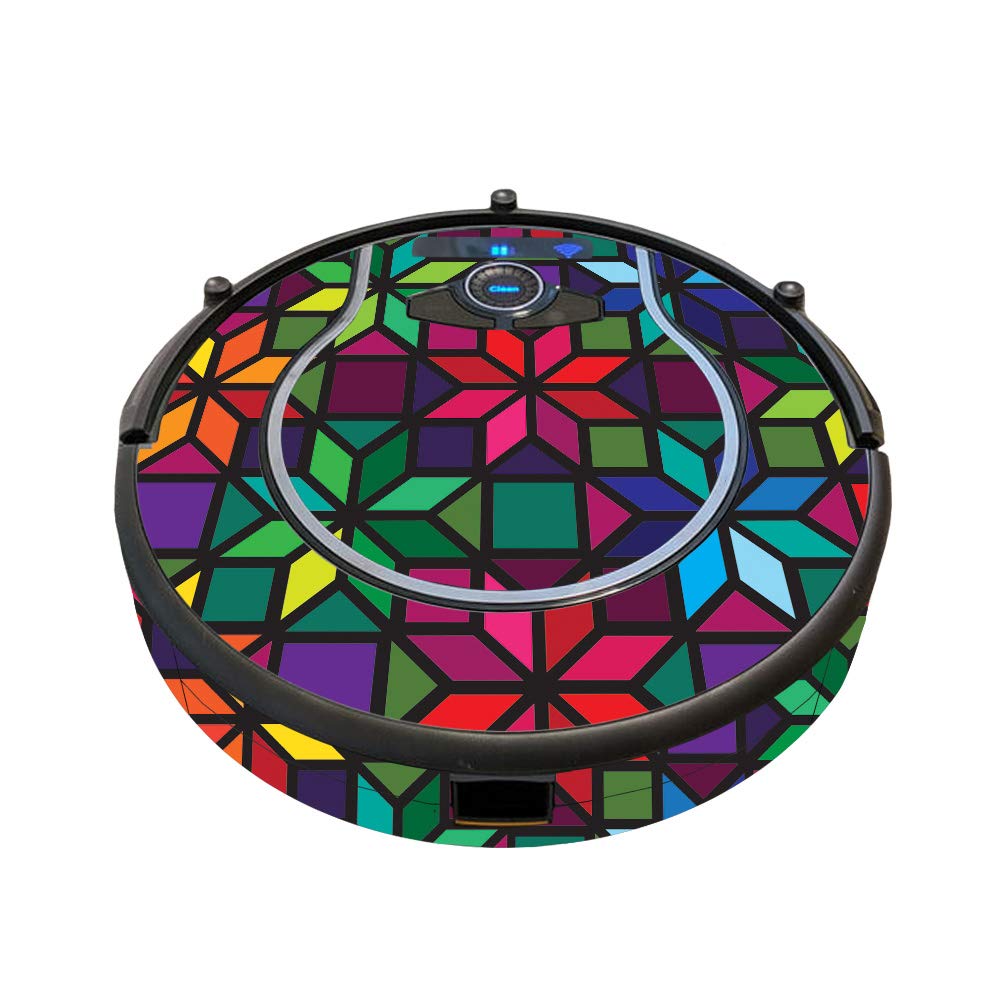 MightySkins Skin Compatible with Shark Ion Robot 750 Vacuum - Stained Glass Window | Protective, Durable, and Unique Vinyl wrap Cover | Easy to Apply, Remove, and Change Styles | Made in The USA