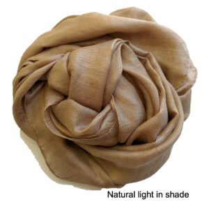 Shanlin Solid Color Silk Feel Long Scarves (Gold)