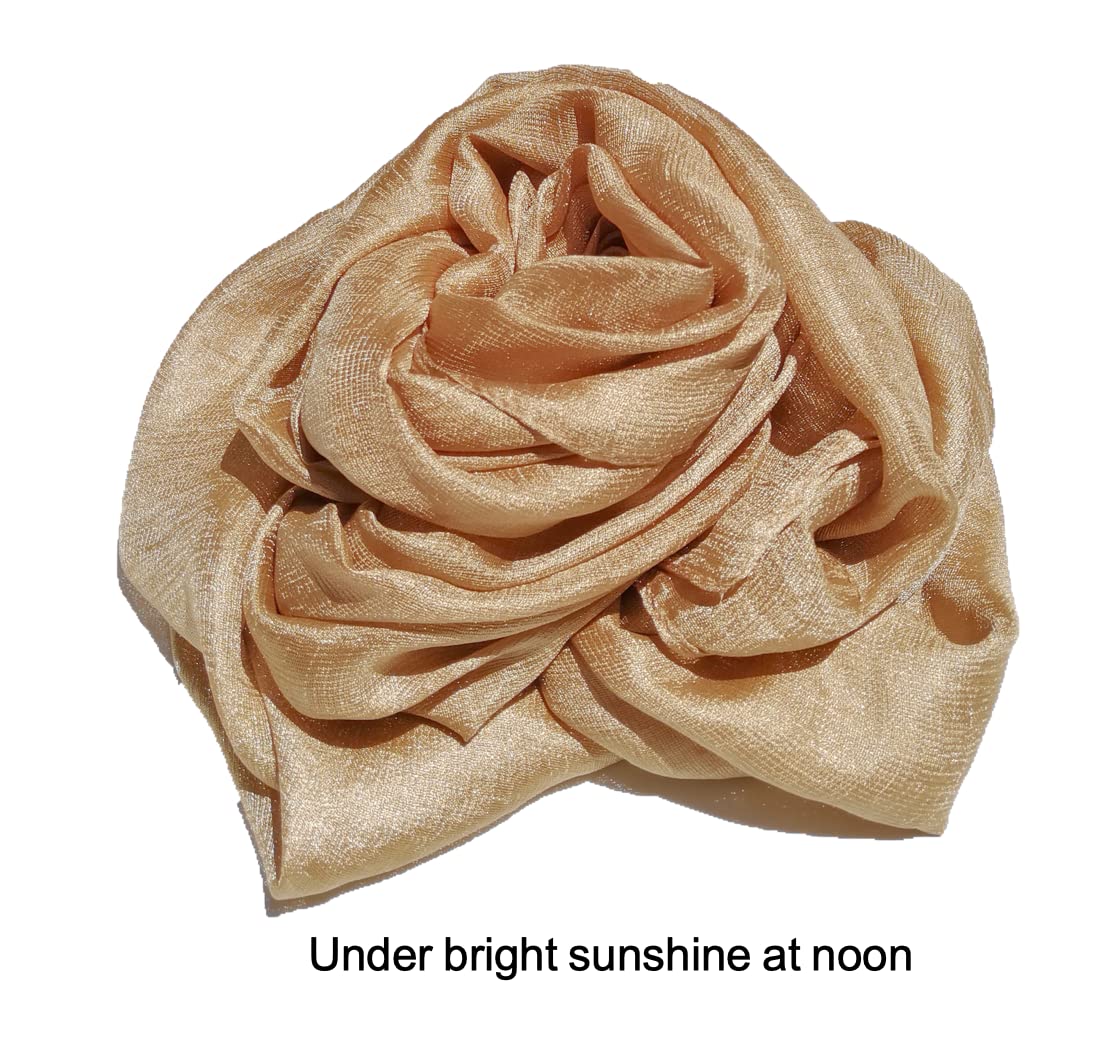 Shanlin Solid Color Silk Feel Long Scarves (Gold)