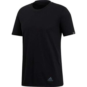 adidas Men's Rise Up N Run Running Tee, Black, Small