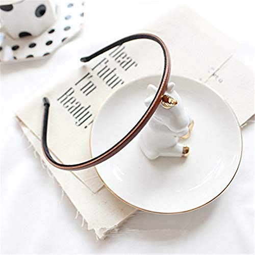 kydely,Cute Solid Simple Leather Covered Party Headband Hair Bows Hair Loop Clasp Glitter Hairbands for Women and Girls