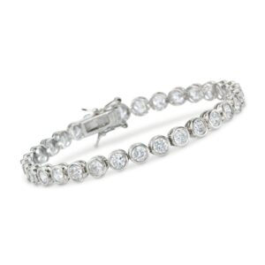 Ross-Simons 13.50 ct. t.w. CZ Tennis Bracelet in Sterling Silver. 7 inches