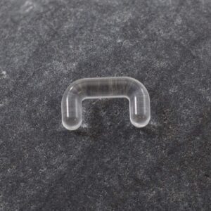 BodyJewelryOnline Septum Piercing Clear Retainer Jewelry, 10g (2.5mm), Bioplast Material, Anti-Allergic, Flexible Structure, Easy [Wear/Remove], Hide Septum Piercing, Keeps Piercing Open