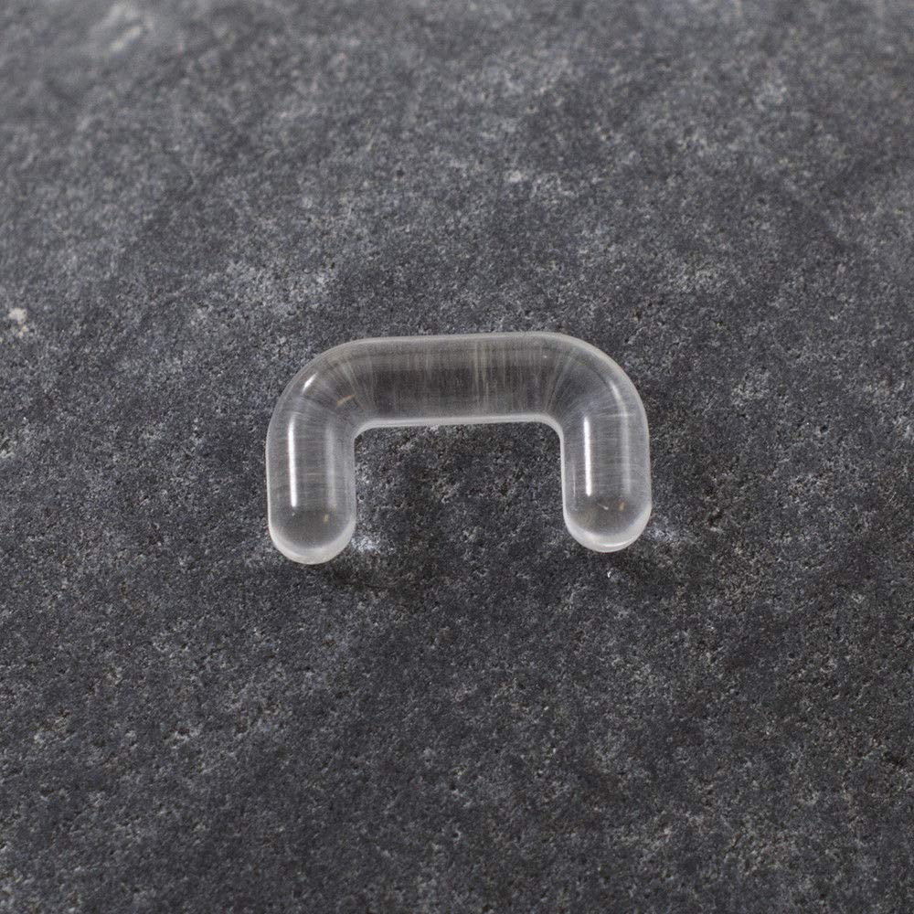 BodyJewelryOnline Septum Piercing Clear Retainer Jewelry, 10g (2.5mm), Bioplast Material, Anti-Allergic, Flexible Structure, Easy [Wear/Remove], Hide Septum Piercing, Keeps Piercing Open