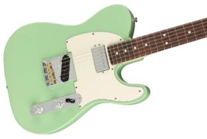 fender american performer telecaster hum - satin surf green with rosewood fingerboard