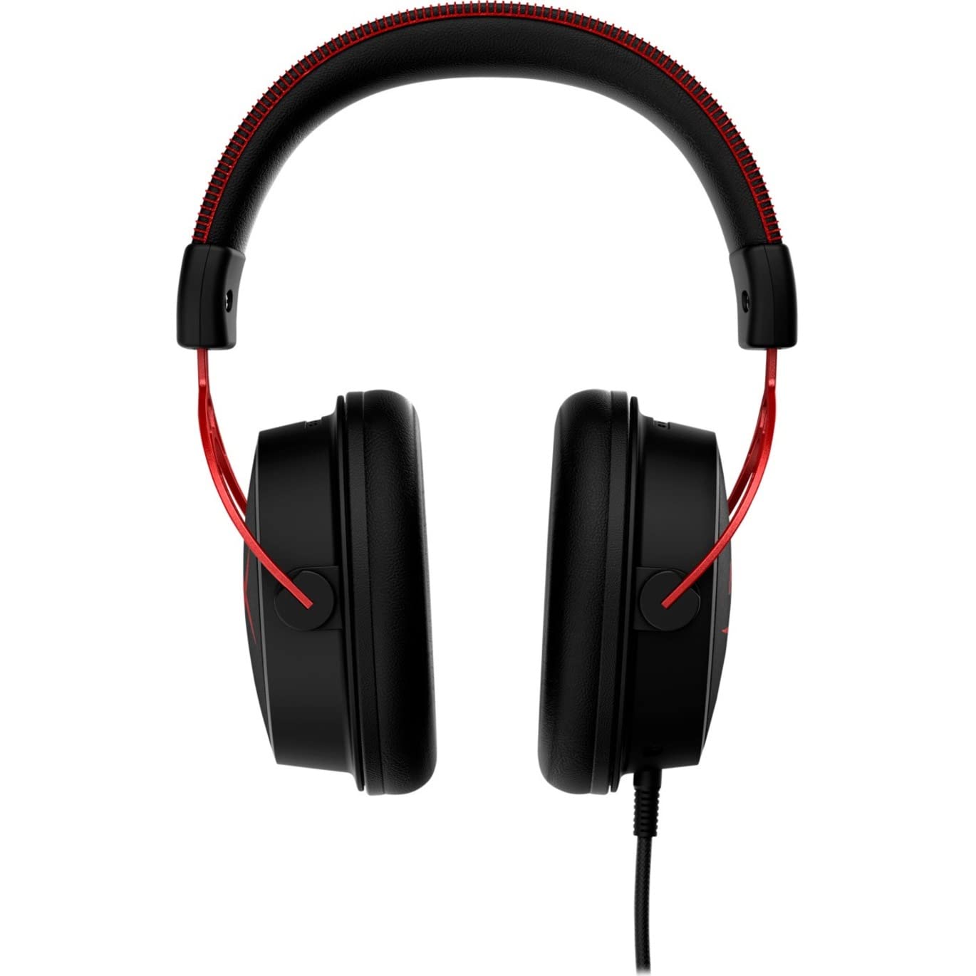 HyperX Cloud Alpha Gaming Headset Headphone Wired Detachable Noise Cancelling Microphone Dual Chamber Drivers Memory Foam Over-ear Soft Leatherette for PC Xbox Nintendo Switch PS4 Black Red (Renewed)