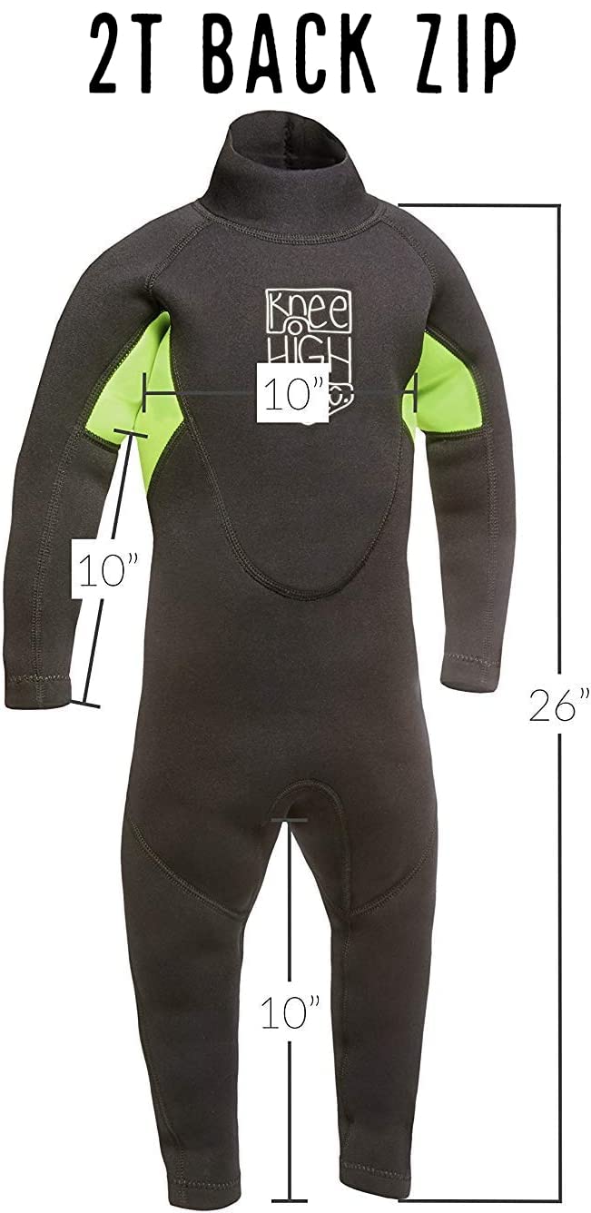 Knee High Surf Co. Kids Wetsuit Full Suit for Infant Toddler and Baby (Small-3mm)