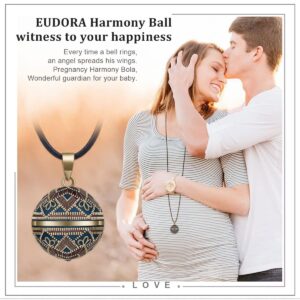 EUDORA Harmony Necklace Pregnancy Silver Plated Angel Chime Caller Mexico Bola Ball Music Prayer Pregnancy Bell Gift for Mother Wife