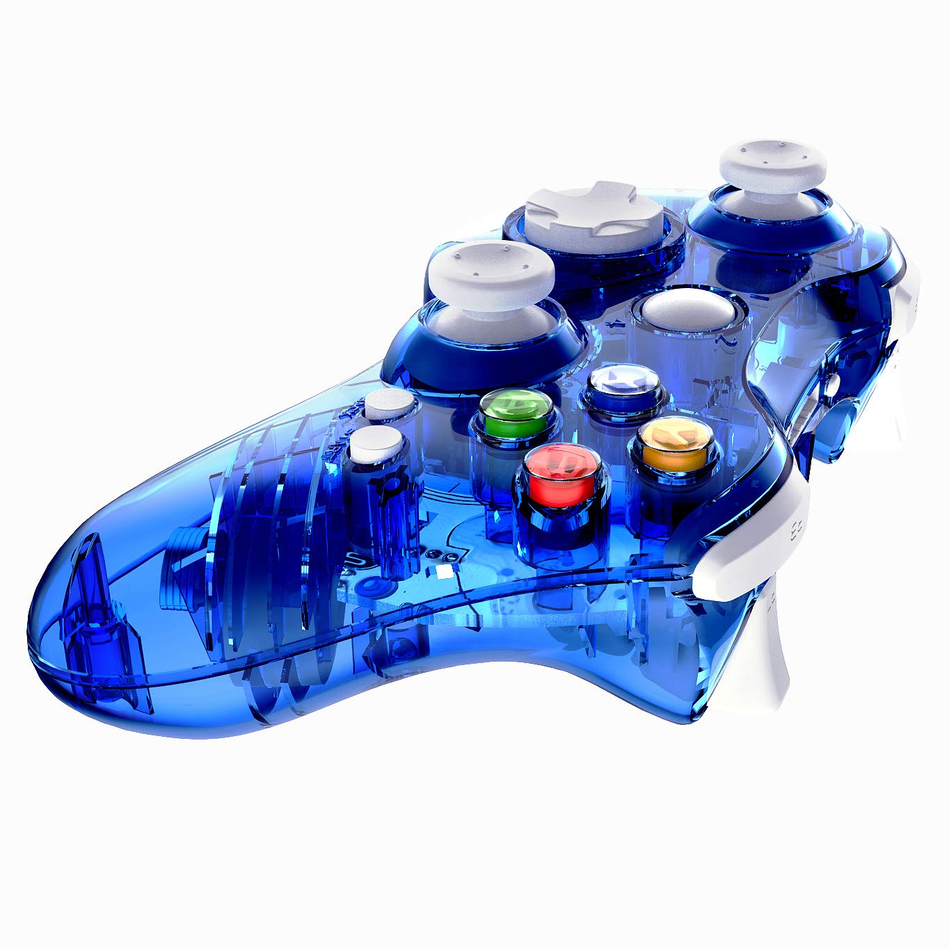 PAWHITS Wireless Controller Compatible with Xbox 360 Double Motor Vibration Wireless Gamepad Gaming Joypad, Blue