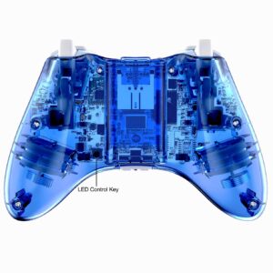 PAWHITS Wireless Controller Compatible with Xbox 360 Double Motor Vibration Wireless Gamepad Gaming Joypad, Blue