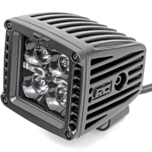 Rough Country 2" Black Series Square LED Cube Lights | Amber DRL - 70903BLKDRLA