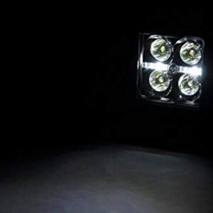 Rough Country 2" Black Series Square LED Cube Lights | White DRL - 70903BLKDRL