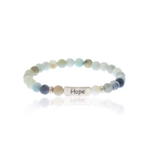 ntlx christian bracelets for women – hope bracelet – natural stone stretch prayer bracelet – inspirational message jewelry - great gift (light-multi turquoise)