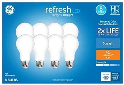 GE Refresh 40-Watt EQ Daylight Dimmable Light Bulbs (8-Pack)