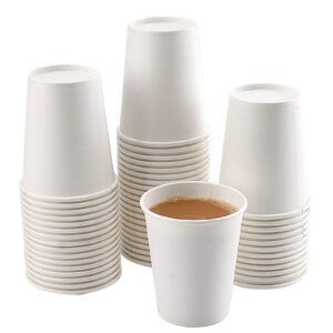 paper cups, 50 pack 8 oz paper cups, white paper coffee cups 8 oz disposable white hot coffee paper cups paper, 8 oz disposable water paper cups paper water cups, coffee cups paper cups water cups