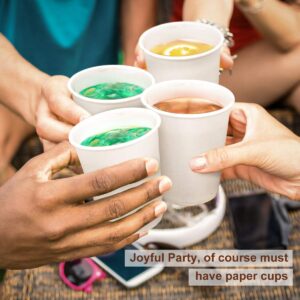 Paper Cups, 50 Pack 8 Oz Paper Cups, White Paper Coffee Cups 8 Oz Disposable White Hot Coffee Paper Cups Paper, 8 Oz Disposable Water Paper Cups Paper Water Cups, Coffee Cups Paper Cups Water Cups