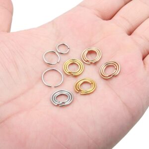 Lcolyoli 18Pcs 18G 316L Stainless Steel Nose Ring Hoop Cartilage Hoop Septum Piercing for Women Men 6mm 8mm 10mm Silver-tone Rose Gold