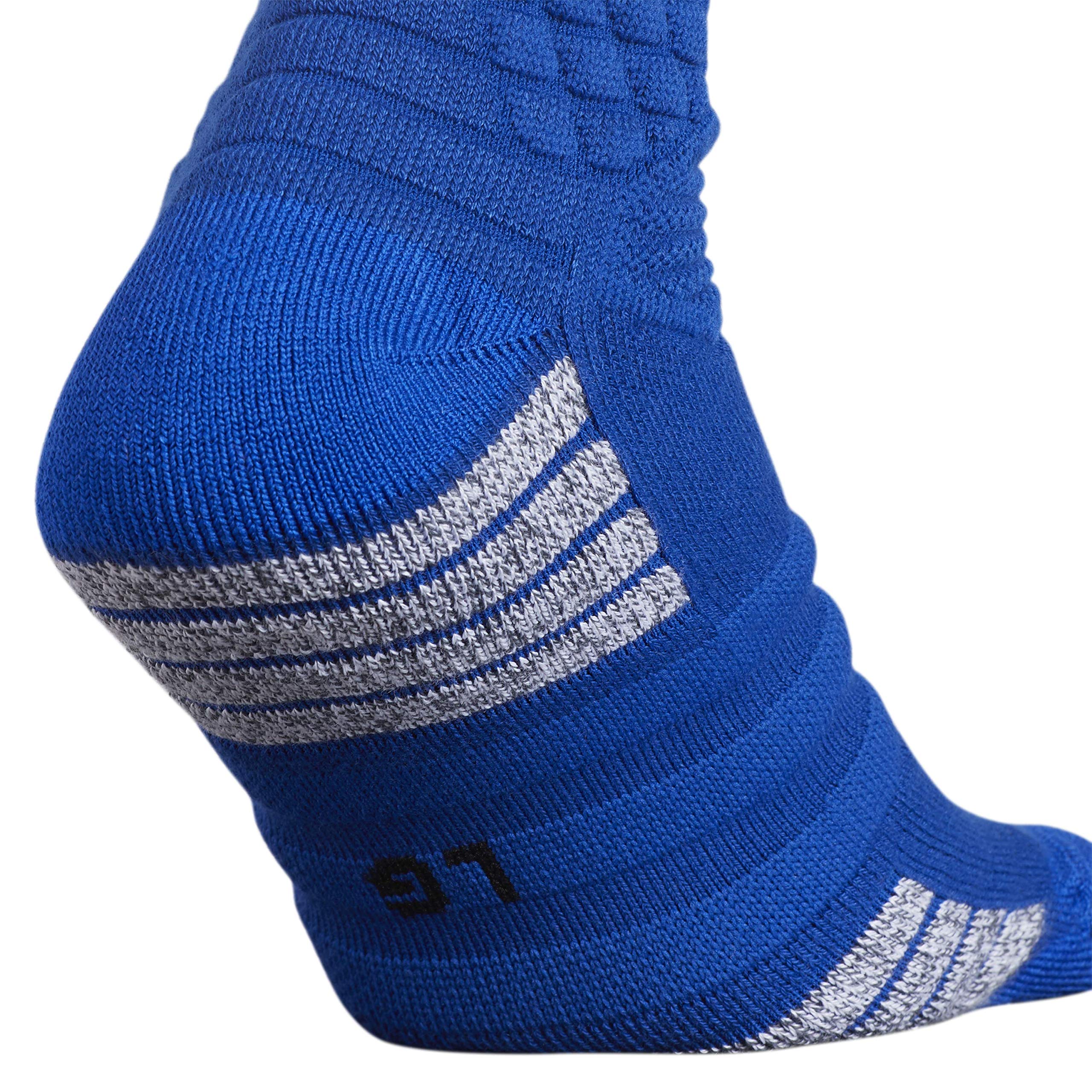 adidas Unisex Creator 365 Basketball Crew Socks (1-Pair), Collegiate Royal Blue/White, Large