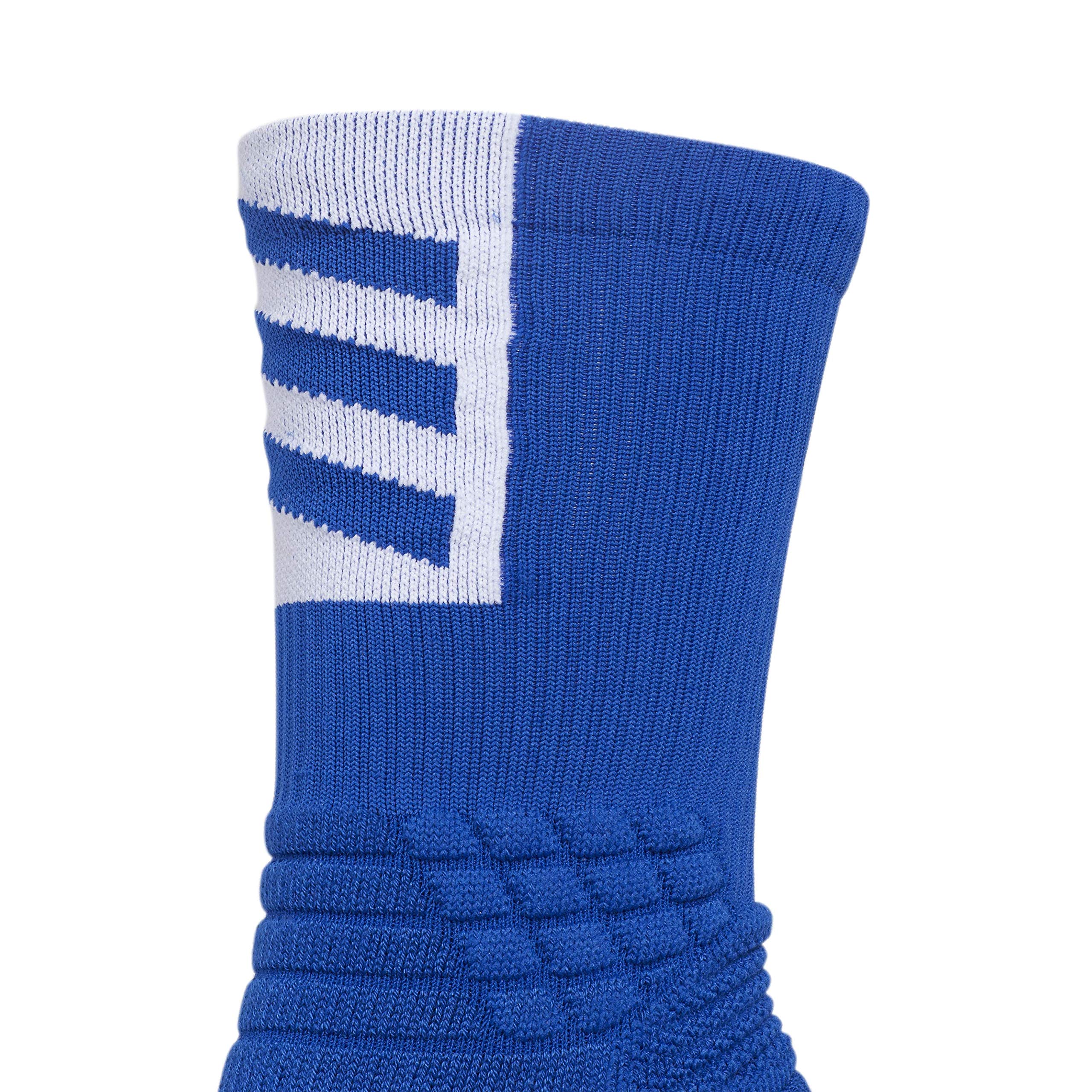 adidas Unisex Creator 365 Basketball Crew Socks (1-Pair), Collegiate Royal Blue/White, Large