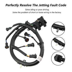 TIKSCIENCE FICM Engine Fuel Injector Complete Wire Harness 5C3Z9D930A Fit for Ford F250 F350 F450 F550 Excursion 2003 2004 2005 2006 2007 Powerstroke 6.0L Diesel, Black