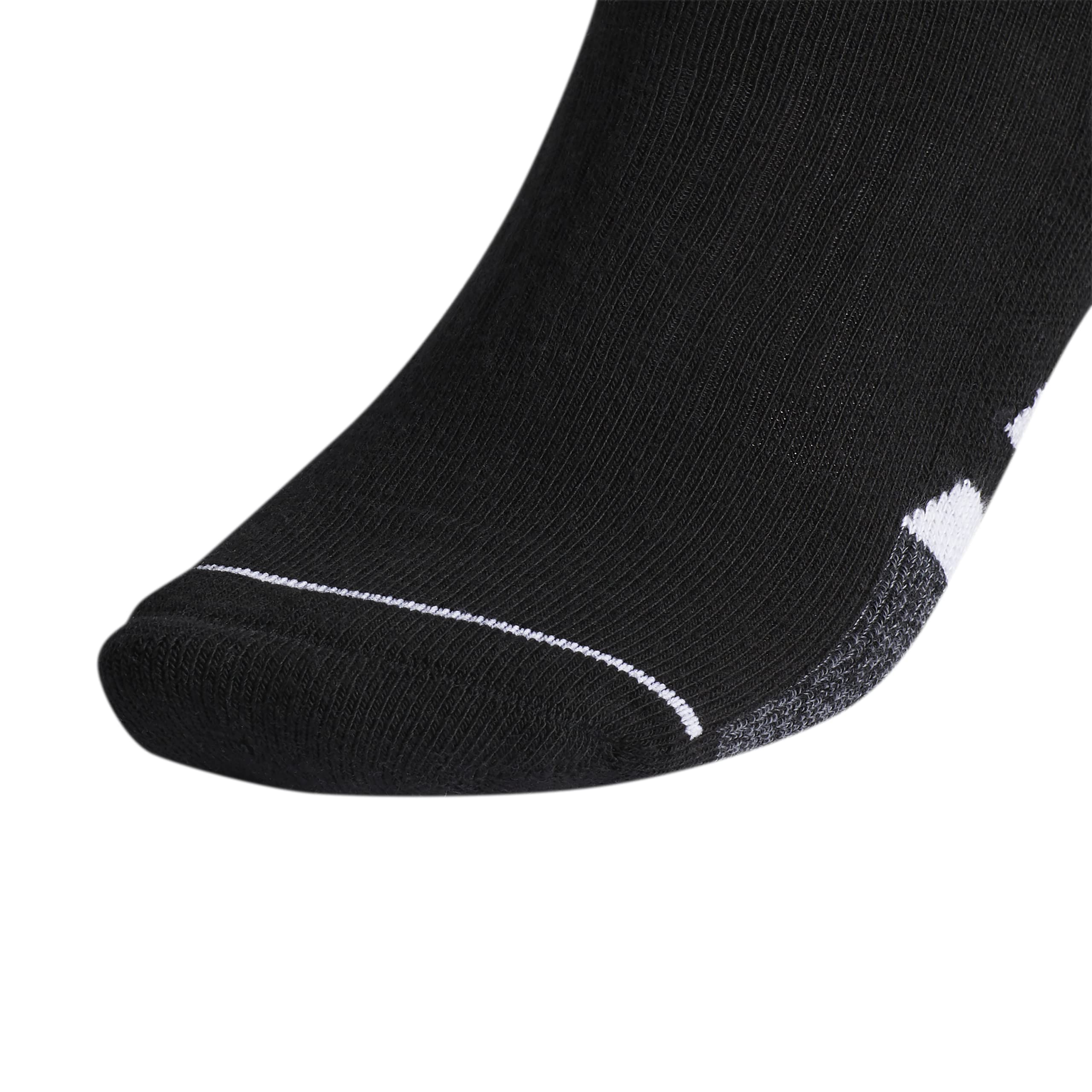 adidas Men's Cushioned Low Cut Socks (3-Pair), Black/White/Onix Grey, Large