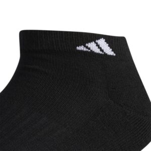 adidas Men's Cushioned Low Cut Socks (3-Pair), Black/White/Onix Grey, Large