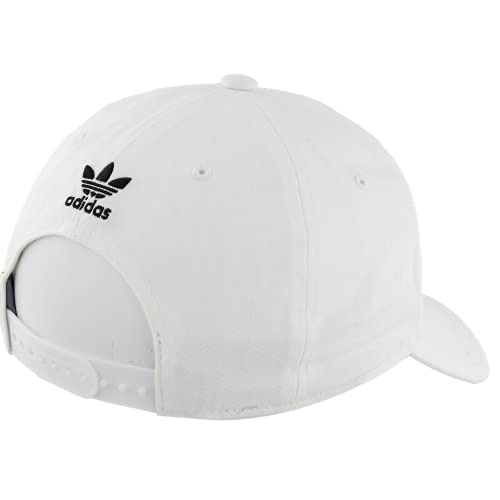 adidas Originals mens Icon Structured Precurve Snapback Cap Hat, White/Black, One Size US