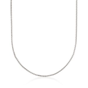 Ross-Simons 1.2mm 14kt White Gold Wheat-Chain Necklace. 16 inches