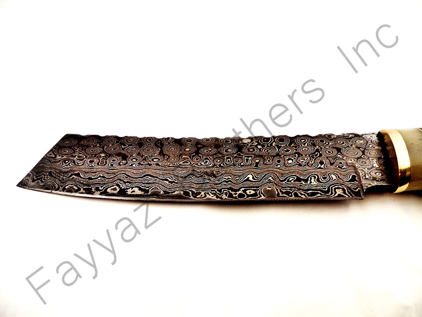 FAYYAZ BROTHERS Custom Hand Made Damascus Steel Hunting Knives/Tanto Knife FBK-15664 (Natural Bone)