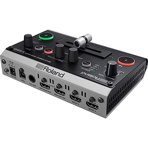 Roland V-02HD PAC2 Micro Video Switcher Mixer Bundle with BOSS FS-6 Dual Footswitch, 2 HDMI Cables & 1/4-inch TS Phone Cable