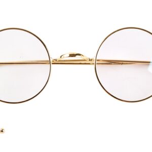 Agstum Retro Small Round Optical Rare Wire Rim Eyeglasses Frame (Gold, 43)