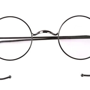 Agstum Retro Small Round Optical Rare Wire Rim Eyeglasses Frame (Gunmetal, 43)