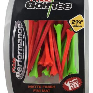 Pride Performance 2-3/4" Matte Finish Golf Tees, Mix 30 Count