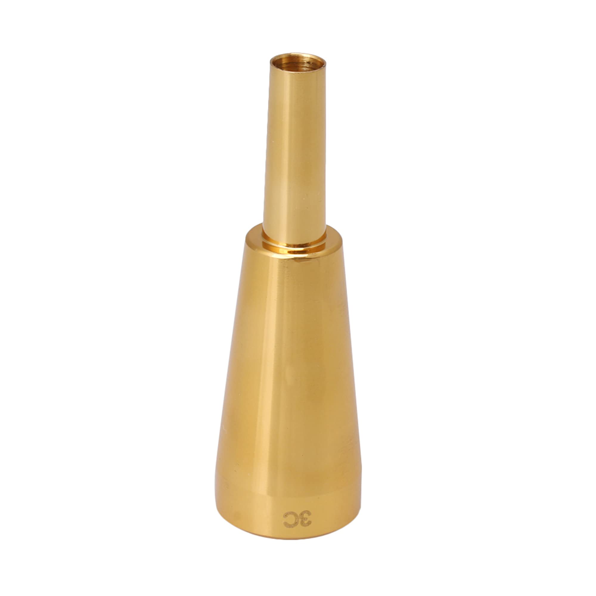 Mxfans 9.8mm Outer Diameter 3C Trumpet Mouthpiece Replacement Golden-Plated Musical Instrument Accessory