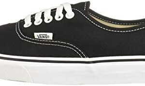 Vans Unisex Authentic Black Canvas VN000EE3BLK Mens 8.5, Womens 10