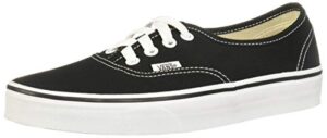 vans unisex authentic black canvas vn000ee3blk mens 8.5, womens 10