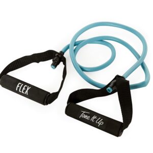 Tone It Up Resistance Band I Workout Rubber Resistance Band with Handles for Strength Training, Toning, and Sculpting - Arms, Legs, Glutes & Core Exercises