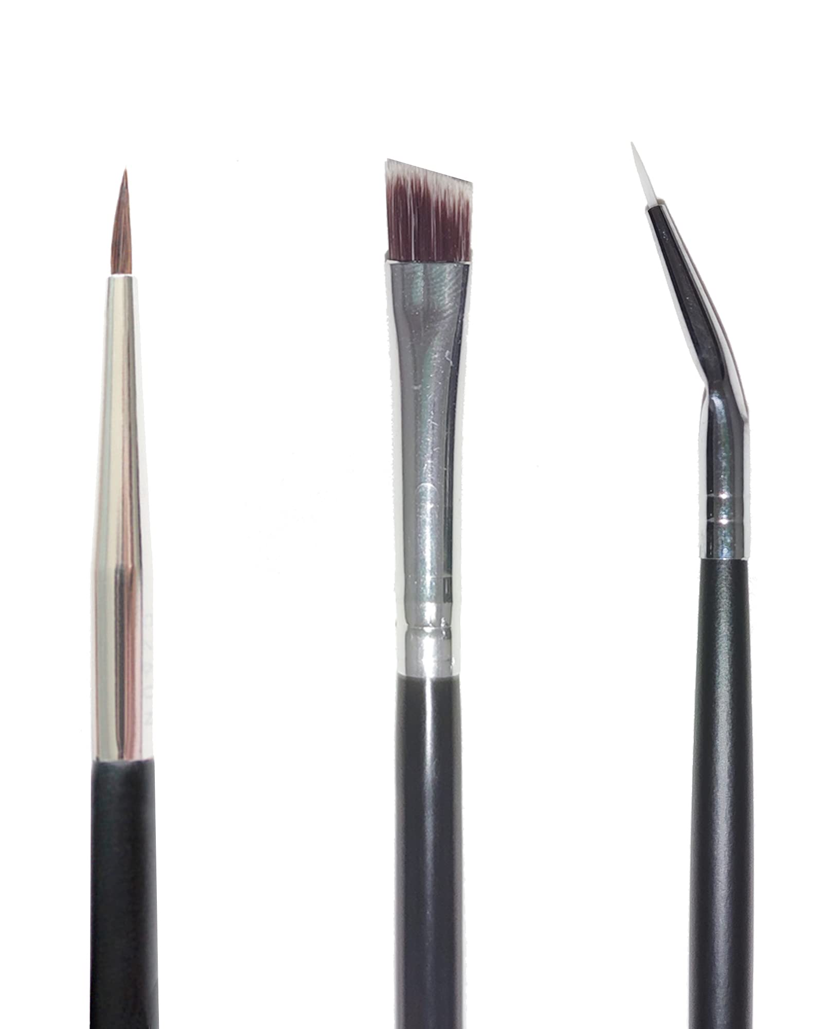 DogieLyn Eye Makeup Gel Eyeliner Brushes - Ultra Fine Bent Eyeliner Brush Angled Eye Define Pointed Round Brush Kit