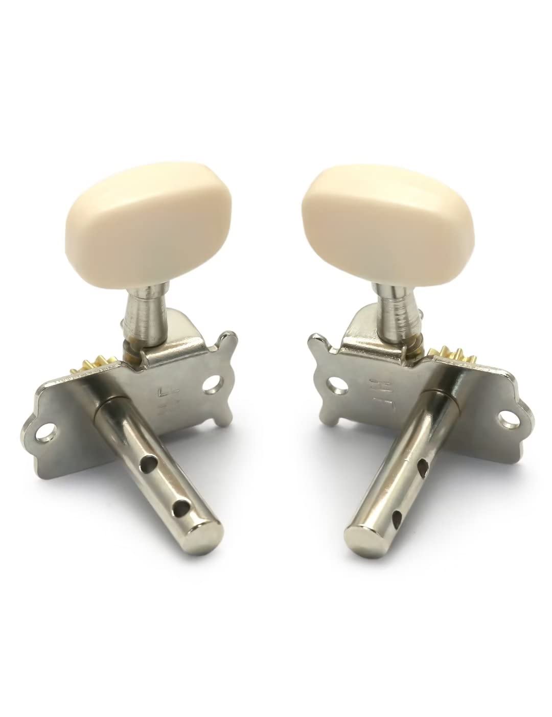 Metallor Guitar Machine Heads Tuning Pegs Tuners for Classical Acoustic Folk Guitar Individual Double Hole Chrome 3L 3R.